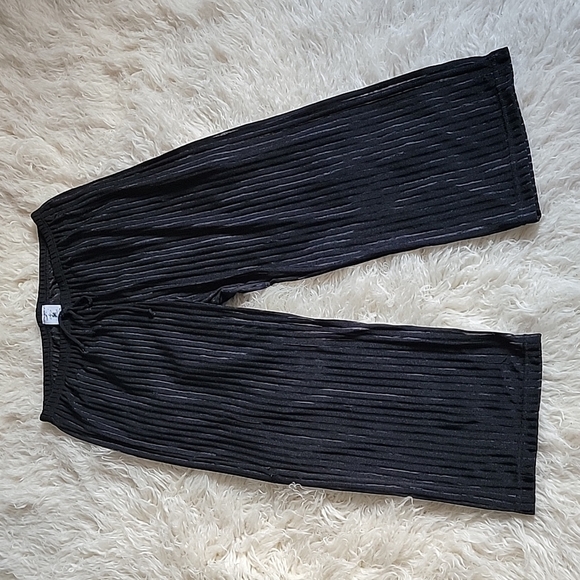 BEACH by Jordan Taylor Sheer Striped Wide Leg Pull On Cover Up Palazzo Pants - Picture 1 of 9